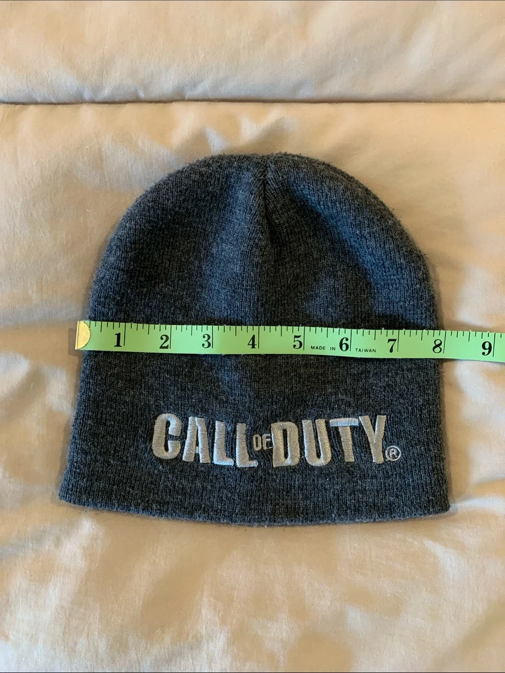 Call of Duty Gray Knit Skull Cap Beanie Slouchy